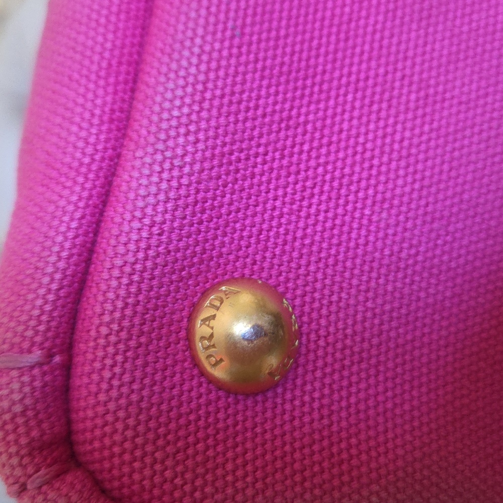 PRADA Signature Canapa Pink Tote Bag - Picture 8 of 17
